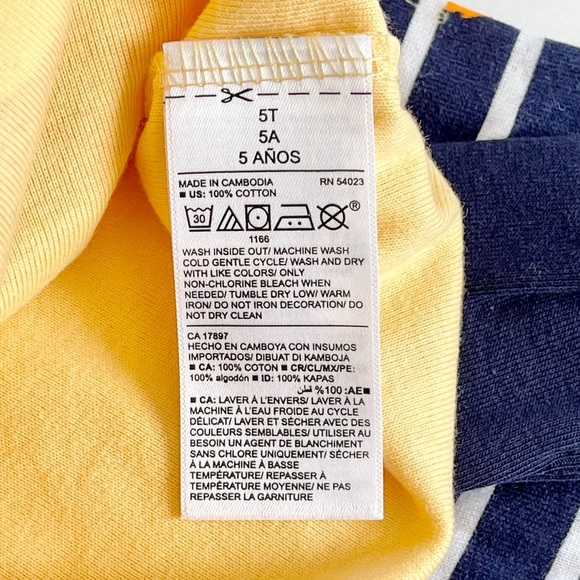 Old Navy Boys Yellow/Navy Blue Monster Print Pajama Set NWT Sz 5 - Picture 5 of 5